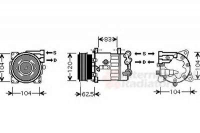 VAN WEZEL 4000k321 -  Компрессор, кондиционер